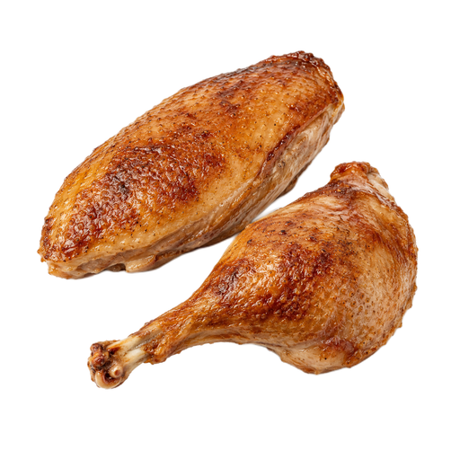 Illustration of Goose, domesticated, meat and skin, cooked, roasted