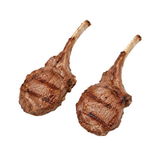 Illustration of Lamb, rib, separable lean only, trimmed to 1/4" fat, choice, cooked, broiled