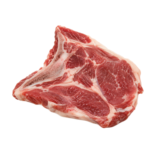 Illustration of Lamb, shoulder, blade, separable lean and fat, trimmed to 1/4" fat, choice, raw