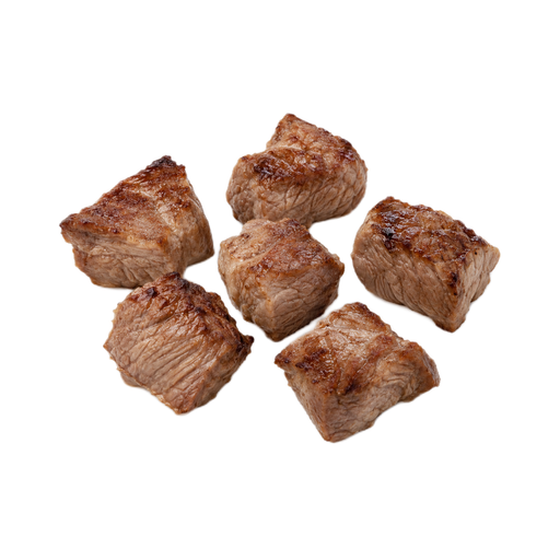 Illustration of Lamb, cubed for stew or kabob (leg and shoulder), separable lean only, trimmed to 1/4" fat, cooked, broiled