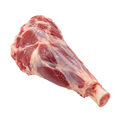 Illustration of Lamb, Australian, imported, fresh, foreshank, separable lean and fat, trimmed to 1/8" fat, raw