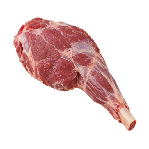Illustration of Lamb, Australian, imported, fresh, leg, shank half, separable lean only, trimmed to 1/8" fat, raw