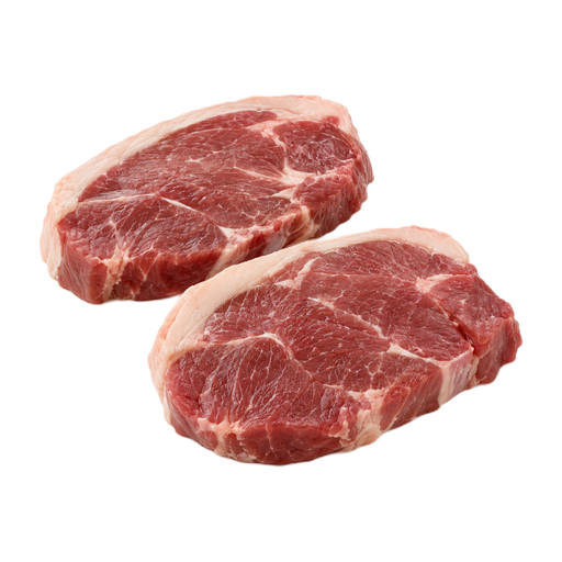 Illustration of Lamb, Australian, imported, fresh, leg, sirloin chops, boneless, separable lean and fat, trimmed to 1/8" fat, raw