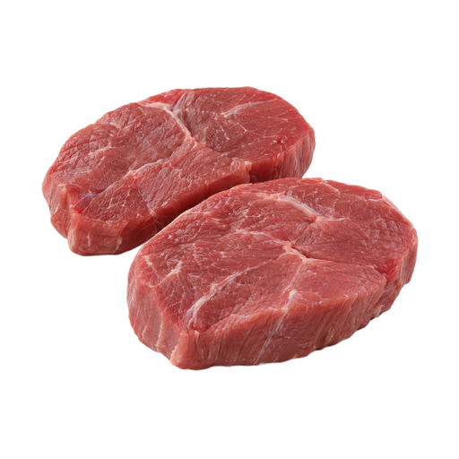 Illustration of Lamb, Australian, imported, fresh, leg, sirloin chops, boneless, separable lean only, trimmed to 1/8" fat, raw