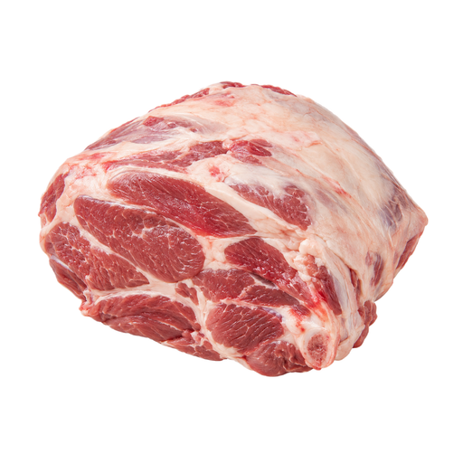 Illustration of Lamb, Australian, imported, fresh, shoulder, whole (arm and blade), separable lean and fat, trimmed to 1/8" fat, raw