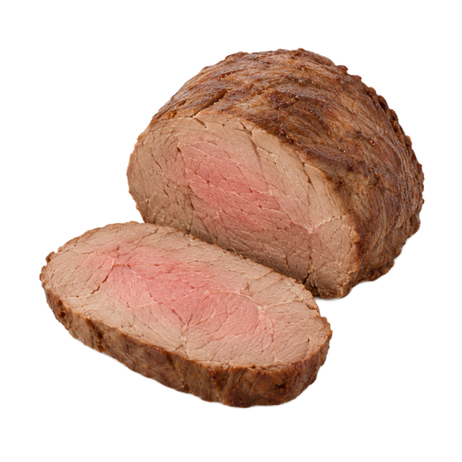 Illustration of Lamb, New Zealand, imported, chump, boneless, separable lean only, cooked, fast roasted