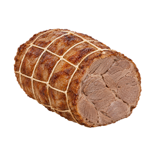 Illustration of Lamb, New Zealand, imported, netted shoulder, rolled, boneless, separable lean only, cooked, slow roasted