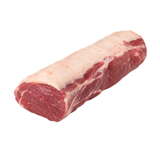 Illustration of Lamb, New Zealand, imported, loin, boneless, separable lean and fat, raw