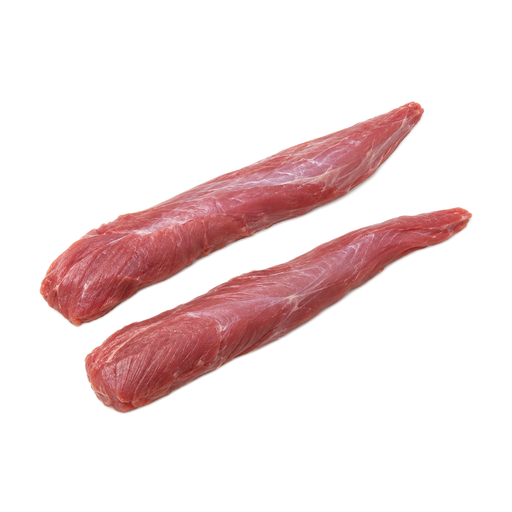 Illustration of Lamb, Australian, imported, fresh, tenderloin, boneless, separable lean only, trimmed to 1/8" fat, raw