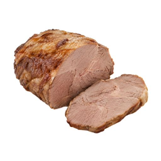Illustration of Lamb, Australian, imported, fresh, leg, bottom, boneless, separable lean and fat, trimmed to 1/8" fat, cooked, roasted