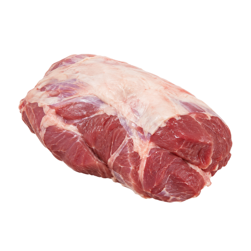 Illustration of Lamb, Australian, imported, fresh, leg, bottom, boneless, separable lean and fat, trimmed to 1/8" fat, raw