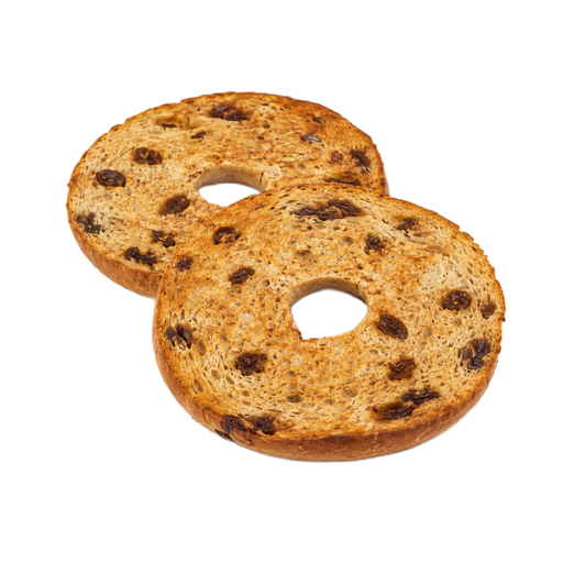 Ilustración de Bagels de canela y pasas, tostados