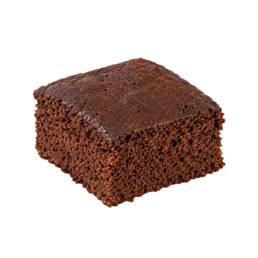 Ilustración de Bizcocho de chocolate, preparado según receta, sin cobertura