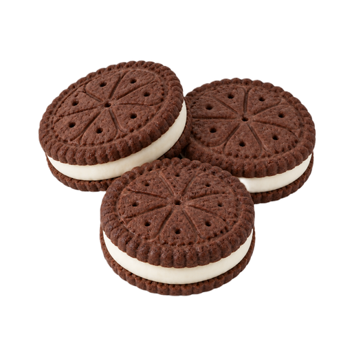 Ilustração de Biscoitos de chocolate com recheio extra de creme