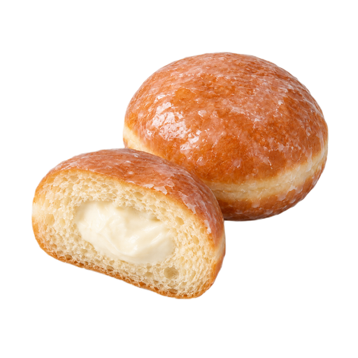 Ilustración de Dónuts con levadura, relleno de crema
