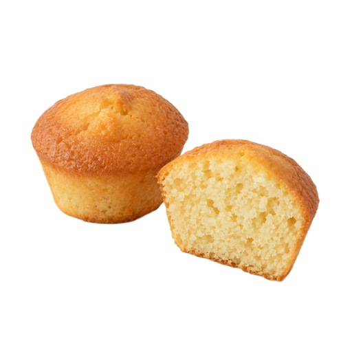 Illustration of Muffins, plain, prepared from recipe, made with low fat (2%) milk