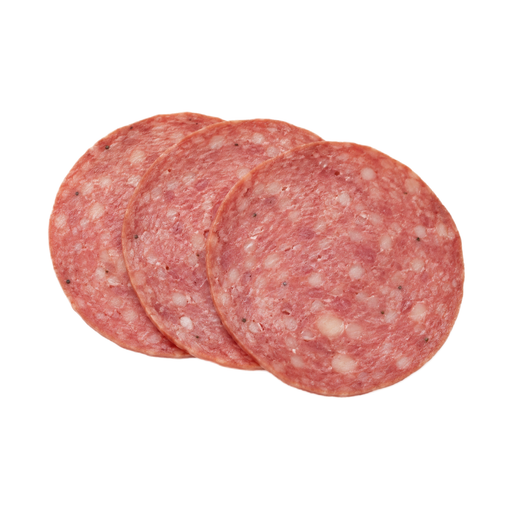 Illustration of Salami, cooked, beef and pork