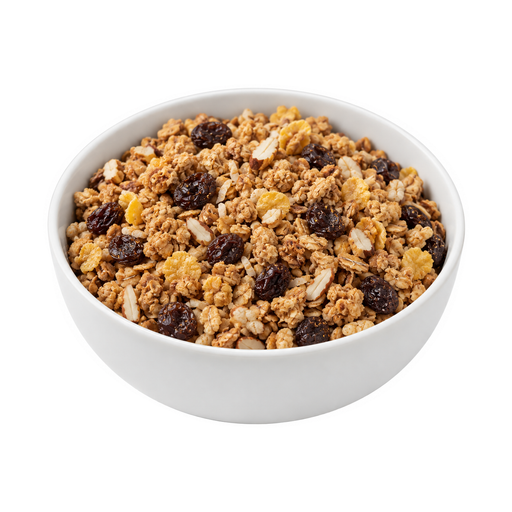 Ilustración de Cereal listo para comer, QUAKER, granola 100% natural baja en grasa con pasas