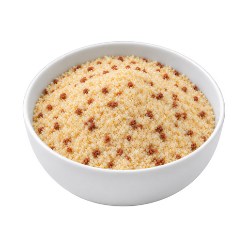 Ilustración de Cereal QUAKER, maíz granulado (grits) instantáneo, sabor salsa redeye y jamón campestre, seco