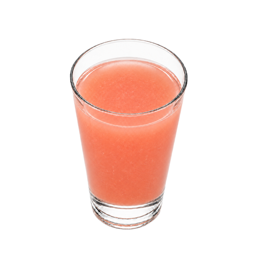 Illustration of Grapefruit juice, pink or red, with added calcium