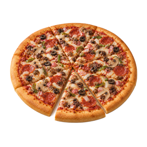 Illustration of PIZZA HUT 12" Super Supreme Pizza, Hand-Tossed Crust