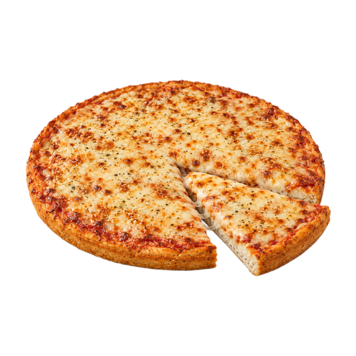 Ilustración de Comida rápida, cadena de pizzerías, pizza de 14 pulgadas, cobertura de queso, masa gruesa