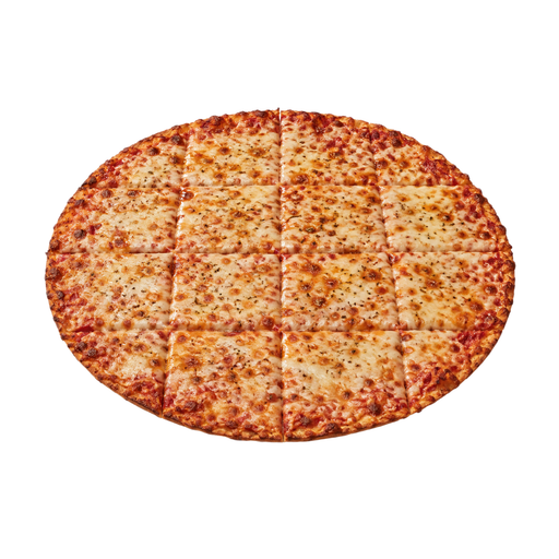 Ilustración de Comida rápida, cadena de pizzerías, pizza de 14 pulgadas, cobertura de queso, masa fina