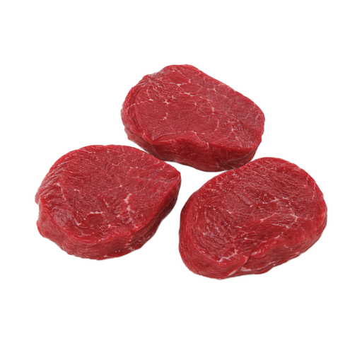 Ilustración de Carne de res, delantero (chuck), paleta (shoulder clod), corte shoulder tender, medallón, carne magra y grasa separables, recortada hasta 0 pulgadas de grasa externa, categoría Select, cruda