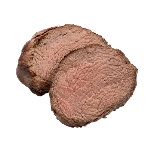 Ilustración de Carne de res, ojo de costilla (rib eye), pieza para asar, sin hueso, con faldón lateral, solo carne magra separable, recortada hasta 1/8 de pulgada de grasa externa, categoría Select, asada al horno