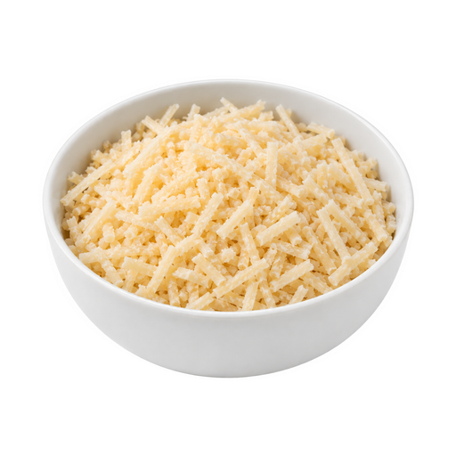 Ilustración de Queso parmesano rallado en hebras