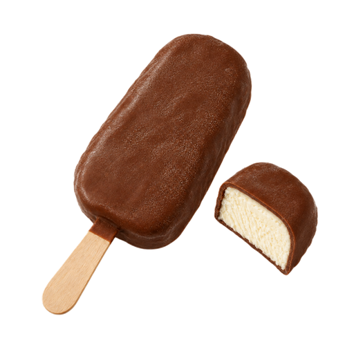 Illustration of Ice cream, bar or stick, chocolate covered