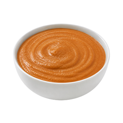 Ilustração de Alimento infantil, refeição de macarrão, tomate e carne bovina, peneirado