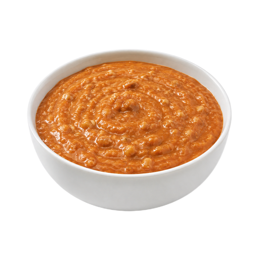 Ilustração de Alimento infantil, refeição de macarrão, tomate e carne bovina, etapa júnior
