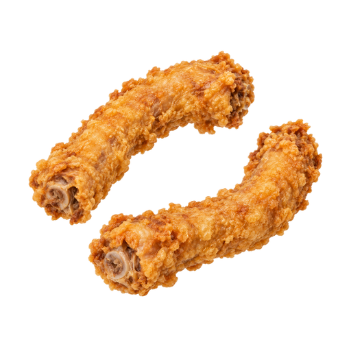 Ilustración de Pollo de engorde, cuello, carne y piel, cocinado, frito, rebozado con masa líquida