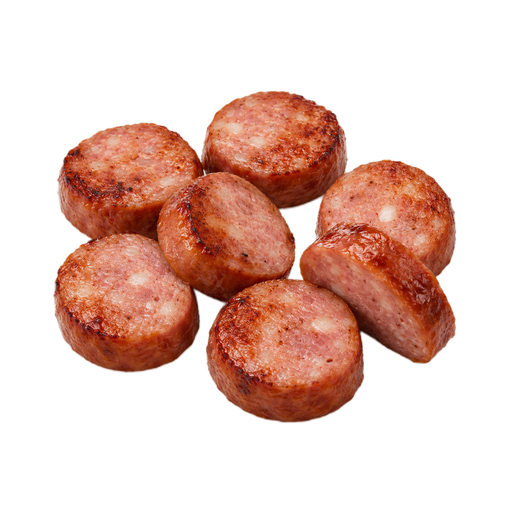 Illustration of Kielbasa, fully cooked, pan-fried