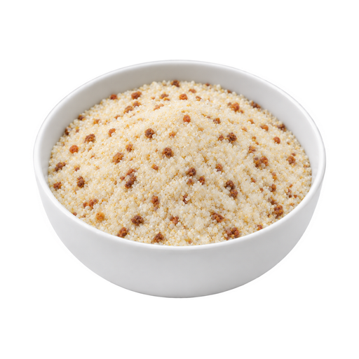 Ilustración de Cereal QUAKER, maíz granulado (grits) instantáneo, sabor beicon campestre, seco
