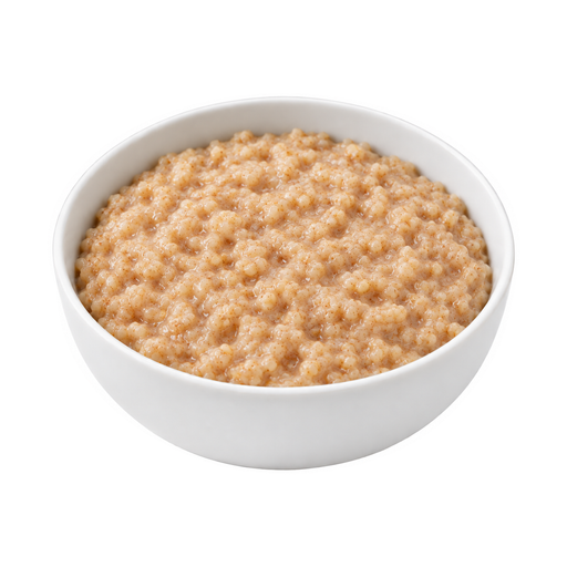 Ilustração de Cereal de aveia, instantâneo, fortificado, com canela e especiarias, preparado com água