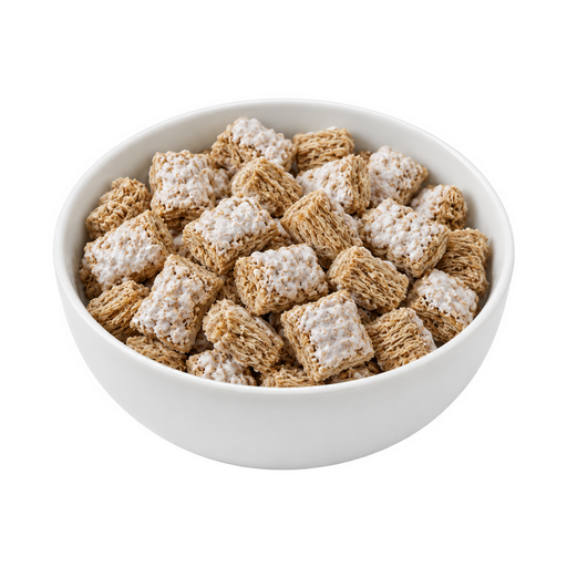 Ilustração de Cereal pronto para consumo, POST, trigo em fios levemente açucarado, tamanho para colher