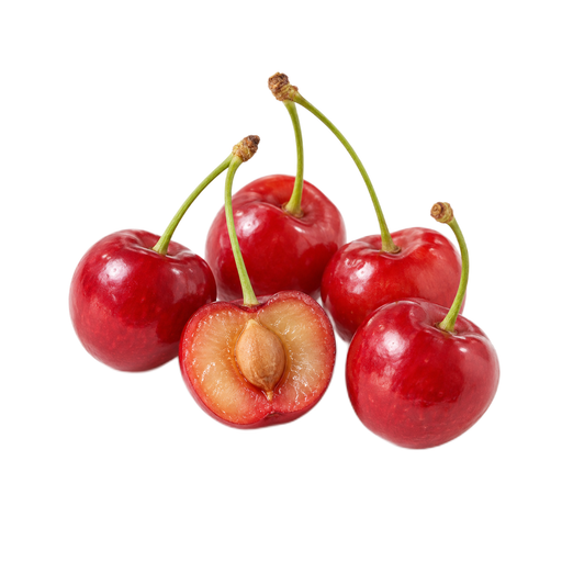 Ilustración de Cerezas ácidas rojas, crudas