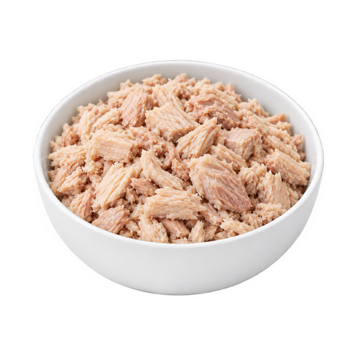 Illustration of Fish, tuna, light, canned in oil, without salt, drained solids