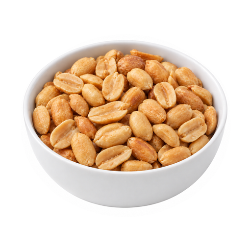 Illustration of Peanuts, all types, oil-roasted, with salt
