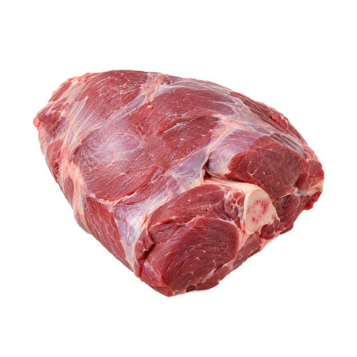 Illustration of Lamb, leg, sirloin half, separable lean only, trimmed to 1/4" fat, choice, raw