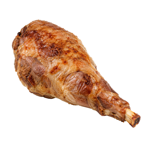 Illustration of Lamb, New Zealand, imported, frozen, leg, whole (shank and sirloin), separable lean and fat, cooked, roasted