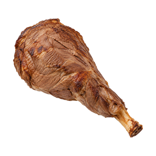 Illustration of Lamb, Australian, imported, fresh, leg, shank half, separable lean only, trimmed to 1/8" fat, cooked, roasted