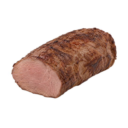 Illustration of Lamb, New Zealand, imported, loin, boneless, separable lean only, cooked, fast roasted