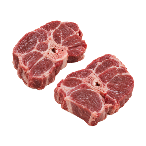 Illustration of Lamb, New Zealand, imported, neck chops, separable lean only, raw