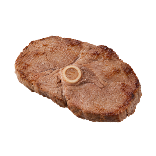 Illustration of Lamb, New Zealand, imported, leg chop/steak, bone-in, separable lean only, cooked, fast fried