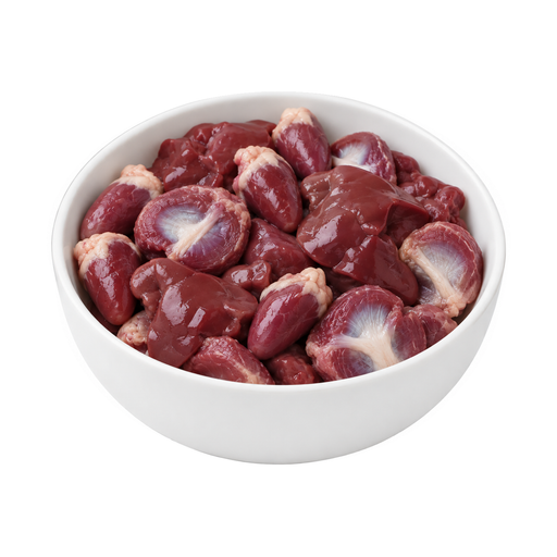 Ilustração de Frango, capão, miúdos, crus