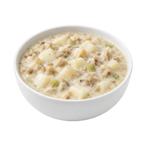 Ilustración de CAMPBELL'S CHUNKY, sopa cremosa de almejas al estilo Nueva Inglaterra