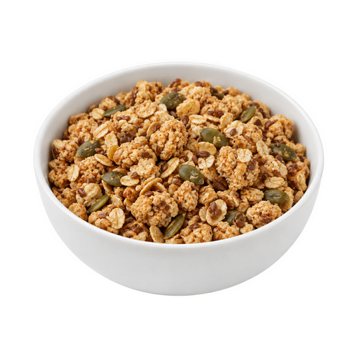 Ilustração de Cereais prontos para consumo, NATURE'S PATH, FLAX PLUS orgânico, granola de abóbora
